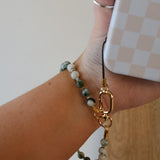 Tree Agate Grounding Wristlet