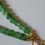 Green Agate Grounding Wristlet