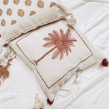 Palm Tree Linen Effect Cushion Cover