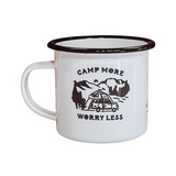 Camp/Hike More Worry Less 12oz Enamel Mugs