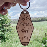 Wild + Free Wooden Keychain