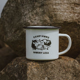 Camp/Hike More Worry Less 12oz Enamel Mugs