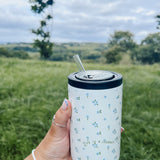 Flower Journey 12oz Tumbler - Blue