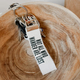 Personalised Linen Effect Keychains