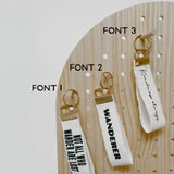 Personalised Linen Effect Keychains