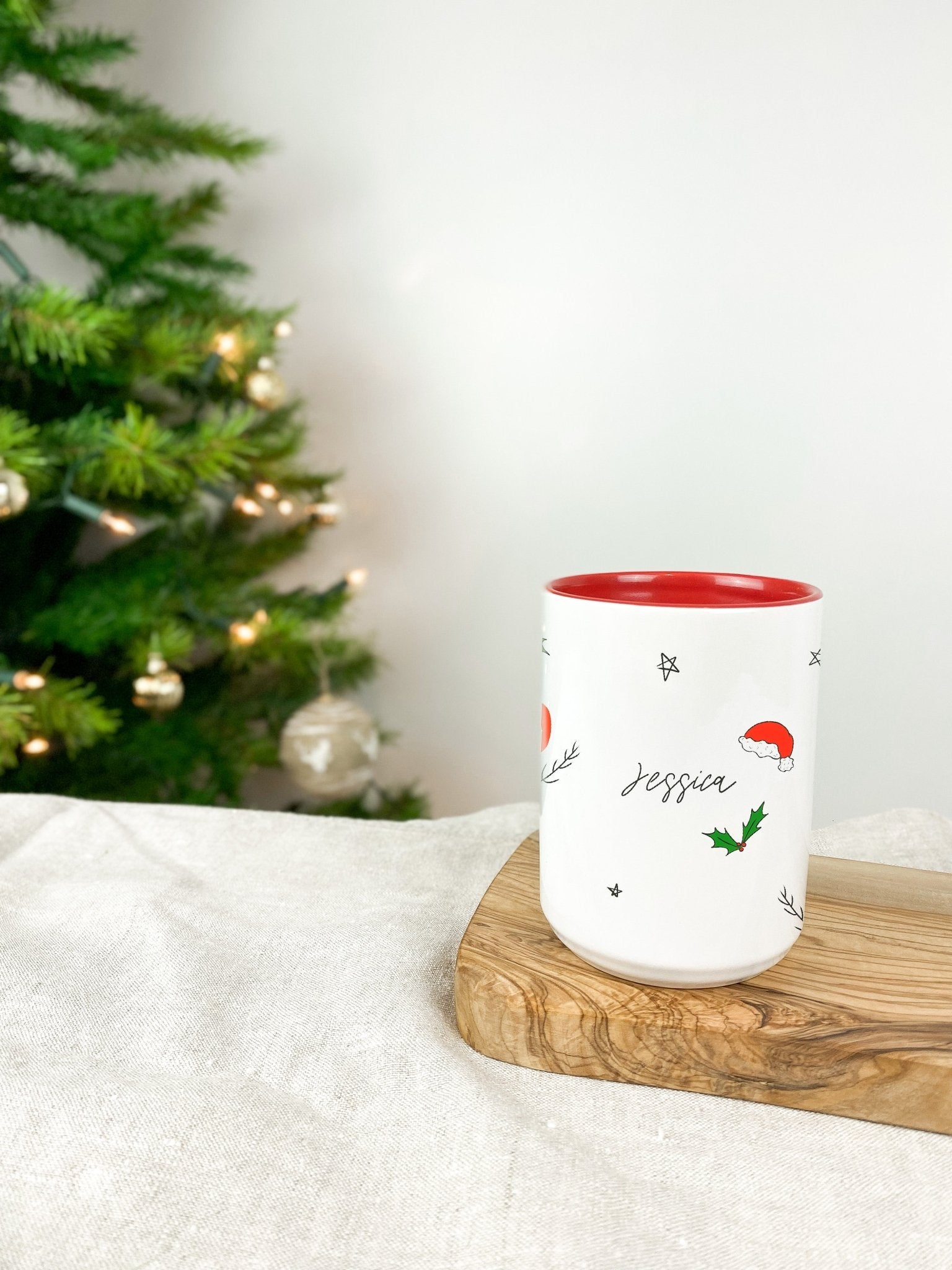 A Sketchy Christmas Personalised Mug - 15oz - Birdie Barn