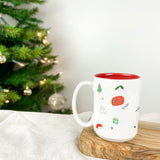 A Sketchy Christmas Personalised Mug - 15oz - Birdie Barn