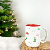 A Sketchy Christmas Personalised Mug - 15oz - Birdie Barn