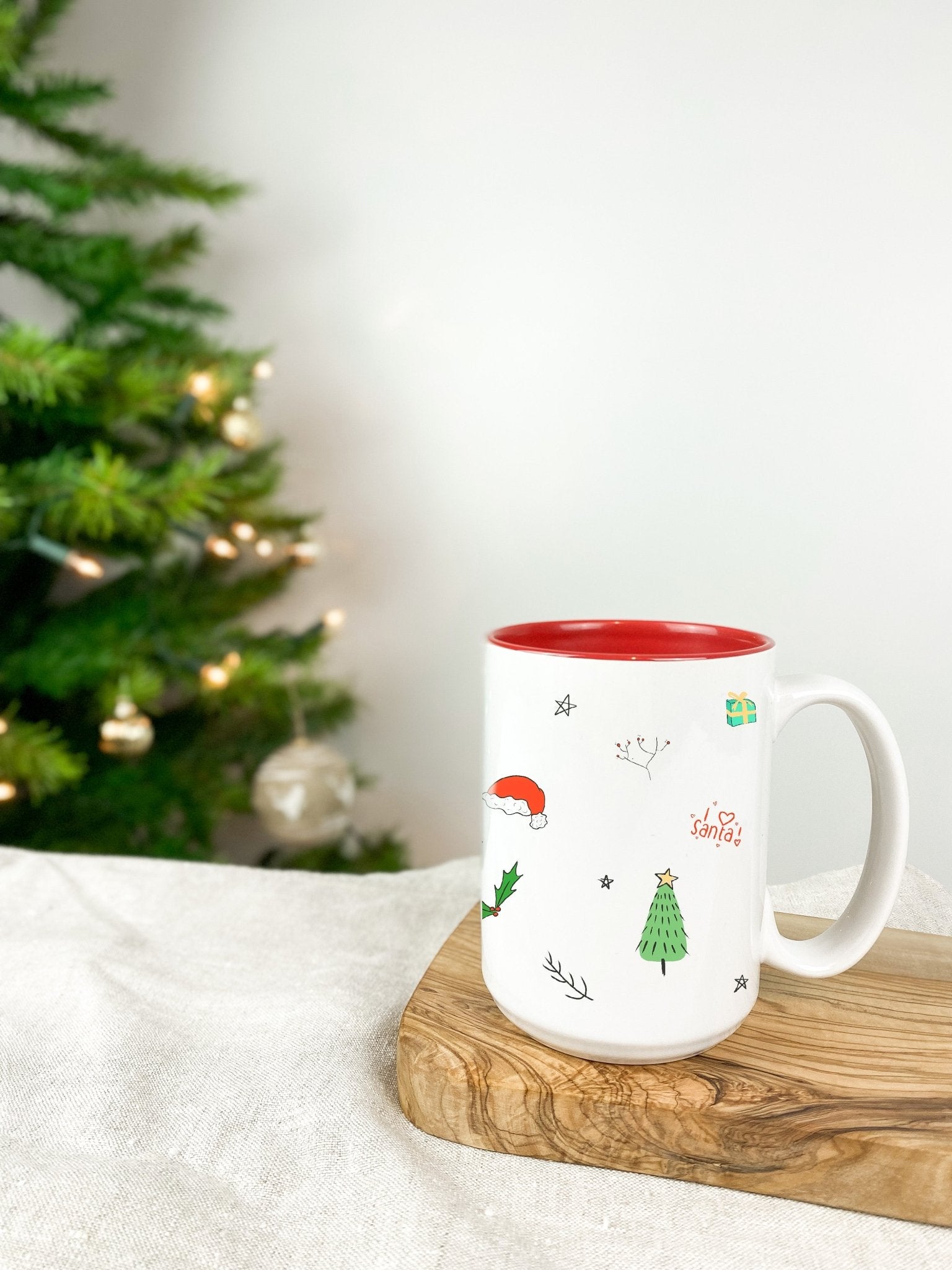 A Sketchy Christmas Personalised Mug - 15oz - Birdie Barn