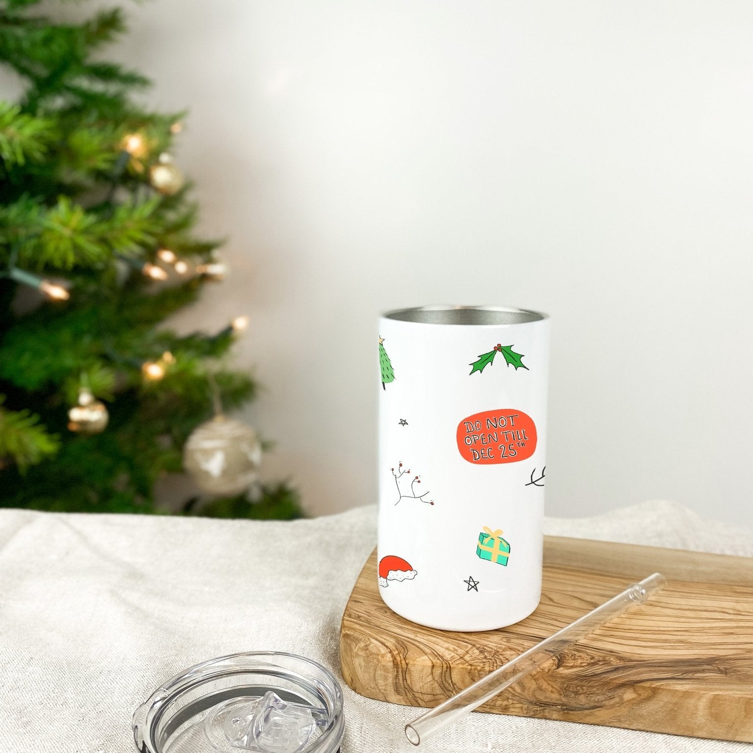 A Sketchy Christmas Personalised Tumbler - Birdie Barn