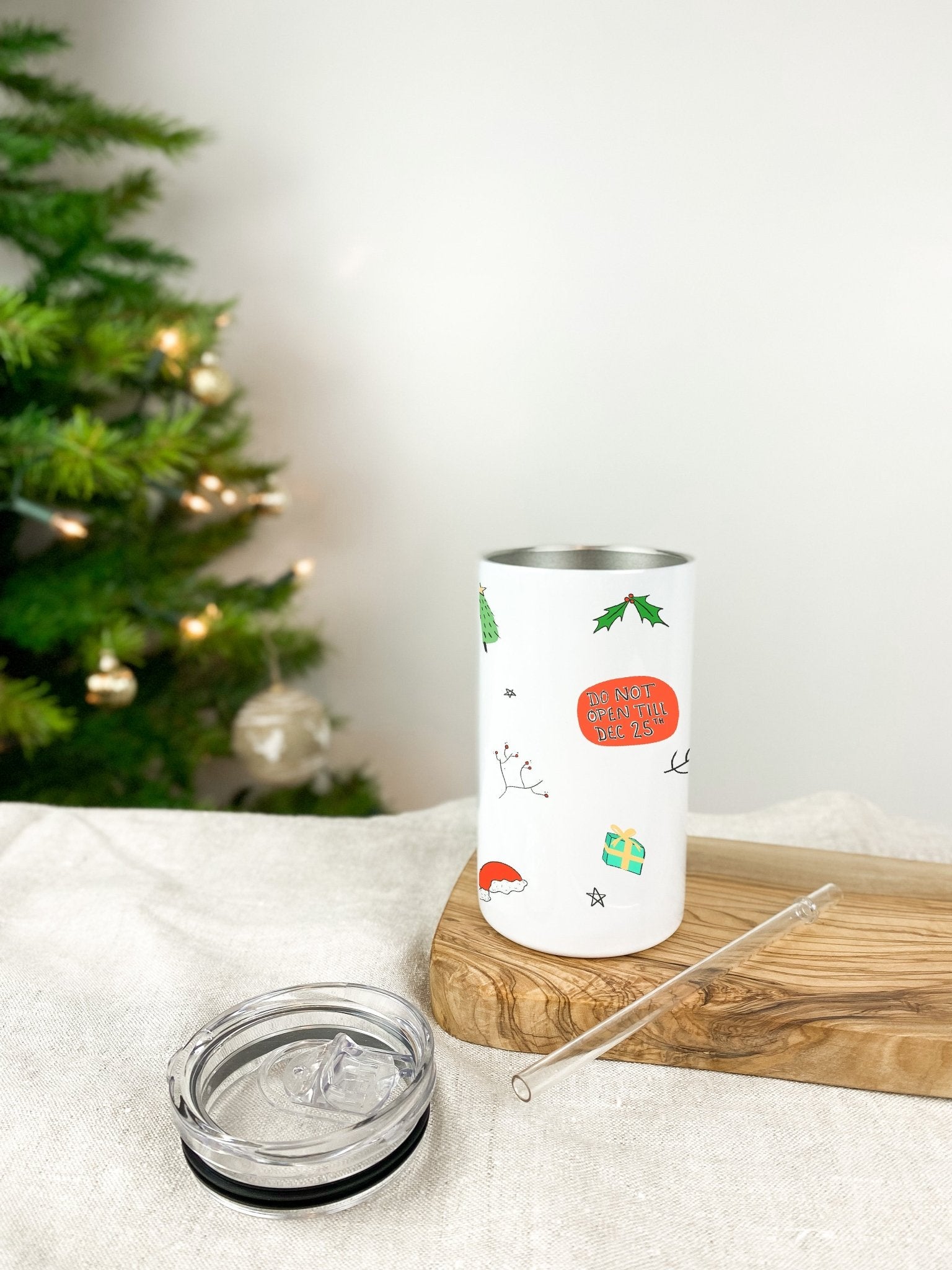 A Sketchy Christmas Personalised Tumbler - Birdie Barn