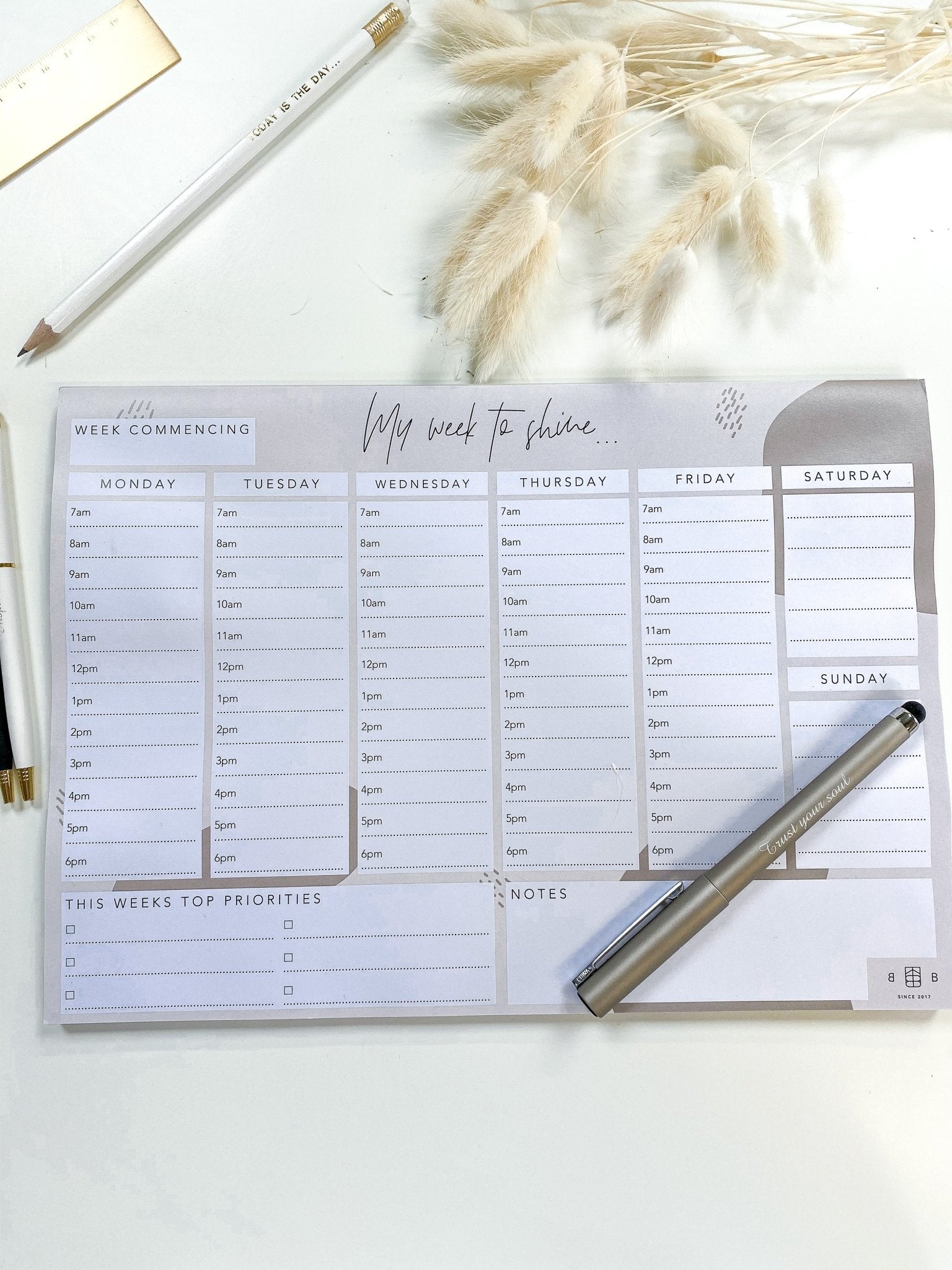 A4 Weekly Planner Notepad - Birdie Barn