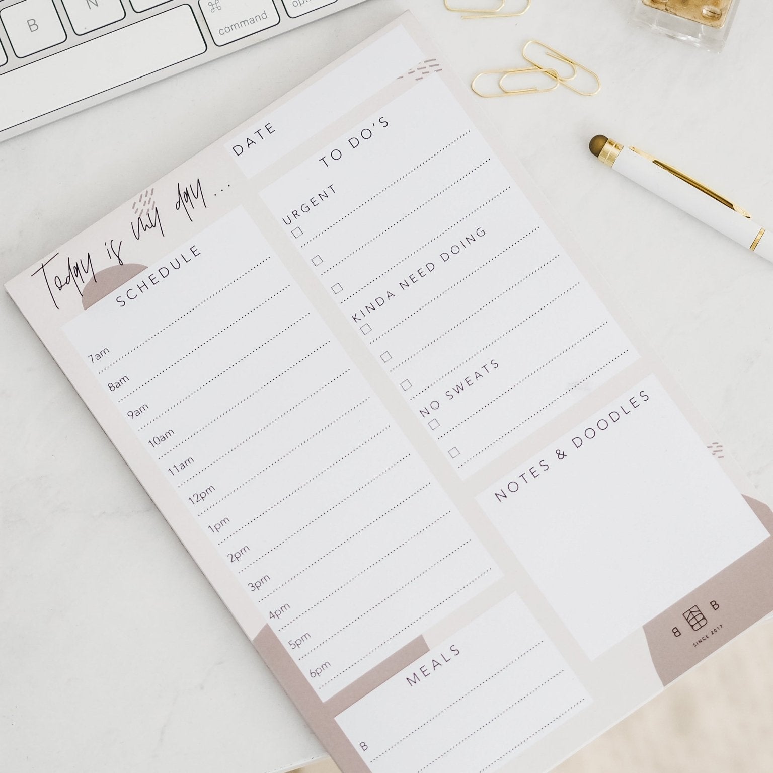 A5 Daily Planner Notepad - Birdie Barn