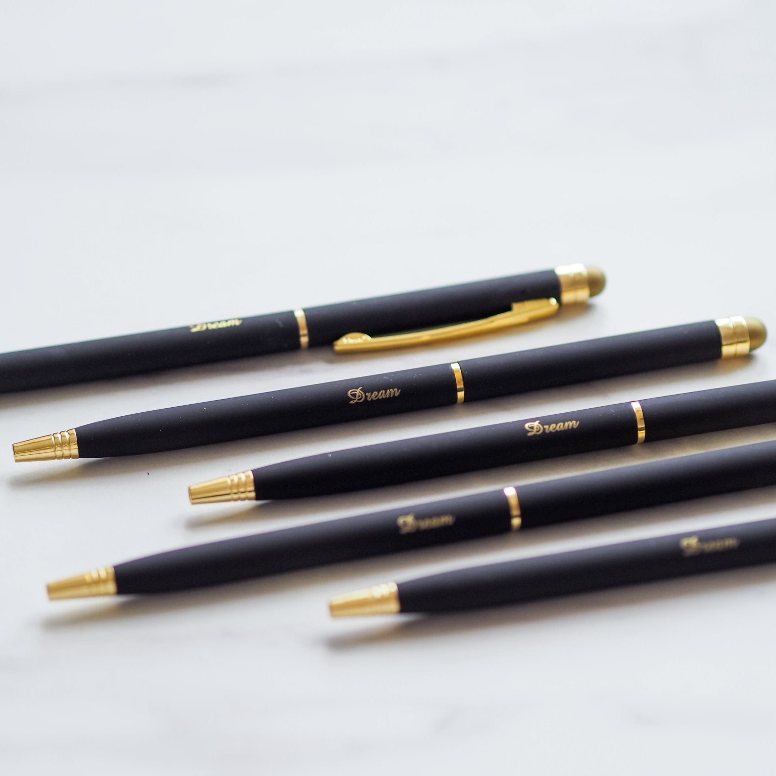 Black 'Dream' Soft Touch Pen - Birdie Barn