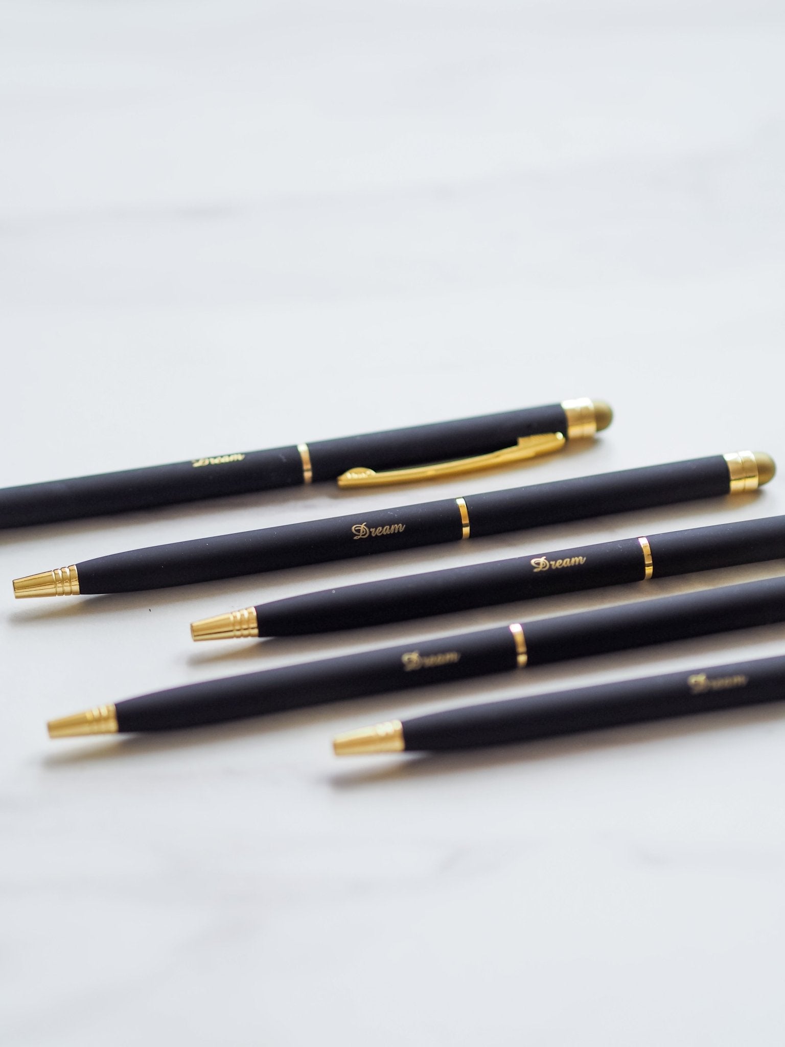 Black 'Dream' Soft Touch Pen - Birdie Barn