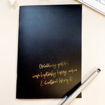 Black Quote Foiled Notebook - Birdie Barn