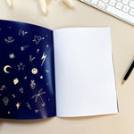 Blue Foiled Illustrated Notebook - Birdie Barn