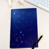 Blue Foiled Illustrated Notebook - Birdie Barn