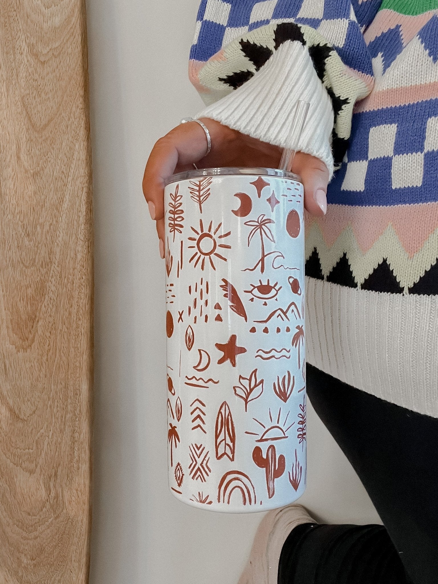 Bohemian Summer Straight Tumbler - Birdie Barn