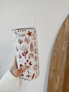 Bohemian Summer Straight Tumbler - Birdie Barn