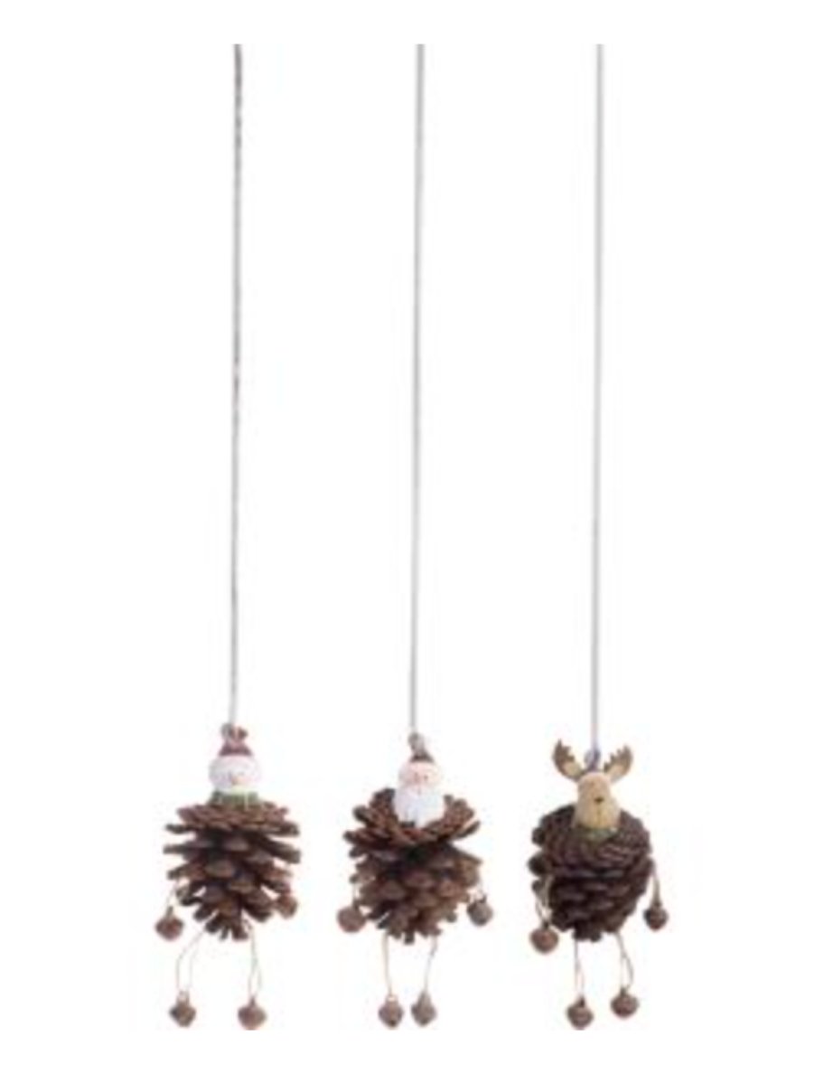 Bouncy Pine Cone Christmas Characters - Birdie Barn