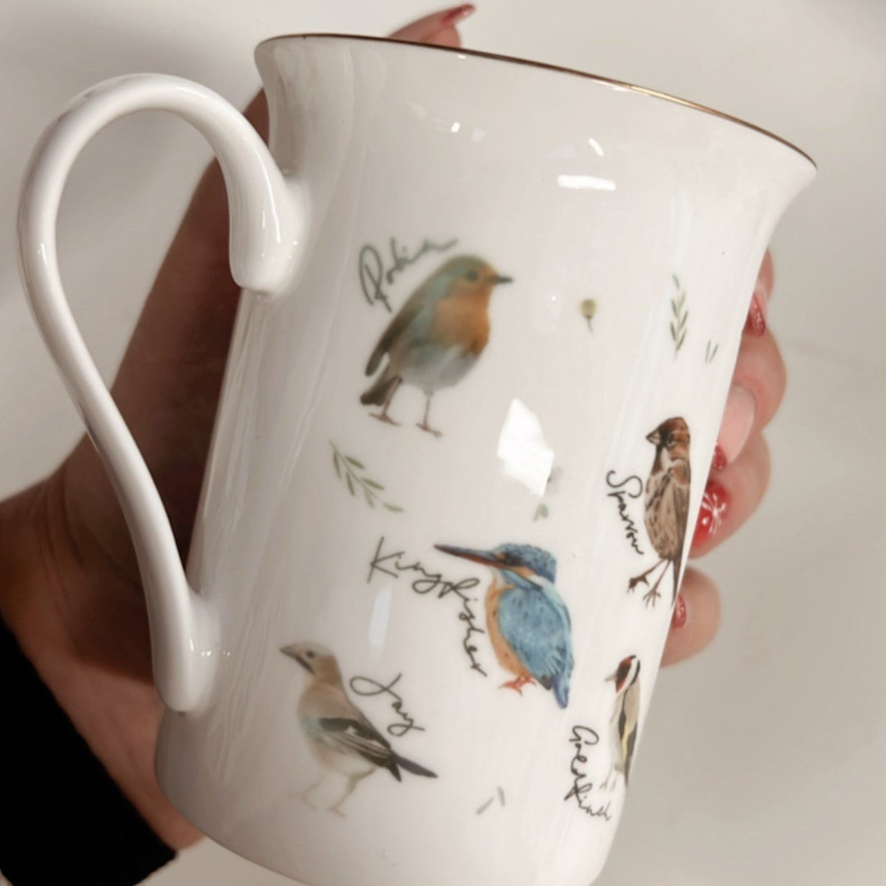 British Birds Bone China Mug - FADED PRINT - Birdie Barn