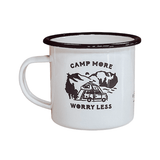 Camp/Hike More Worry Less 12oz Enamel Mugs - Birdie Barn