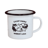 Camp/Hike More Worry Less 12oz Enamel Mugs - Birdie Barn