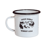 Camp/Hike More Worry Less 12oz Enamel Mugs - Birdie Barn