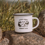 Camp/Hike More Worry Less 12oz Enamel Mugs - Birdie Barn