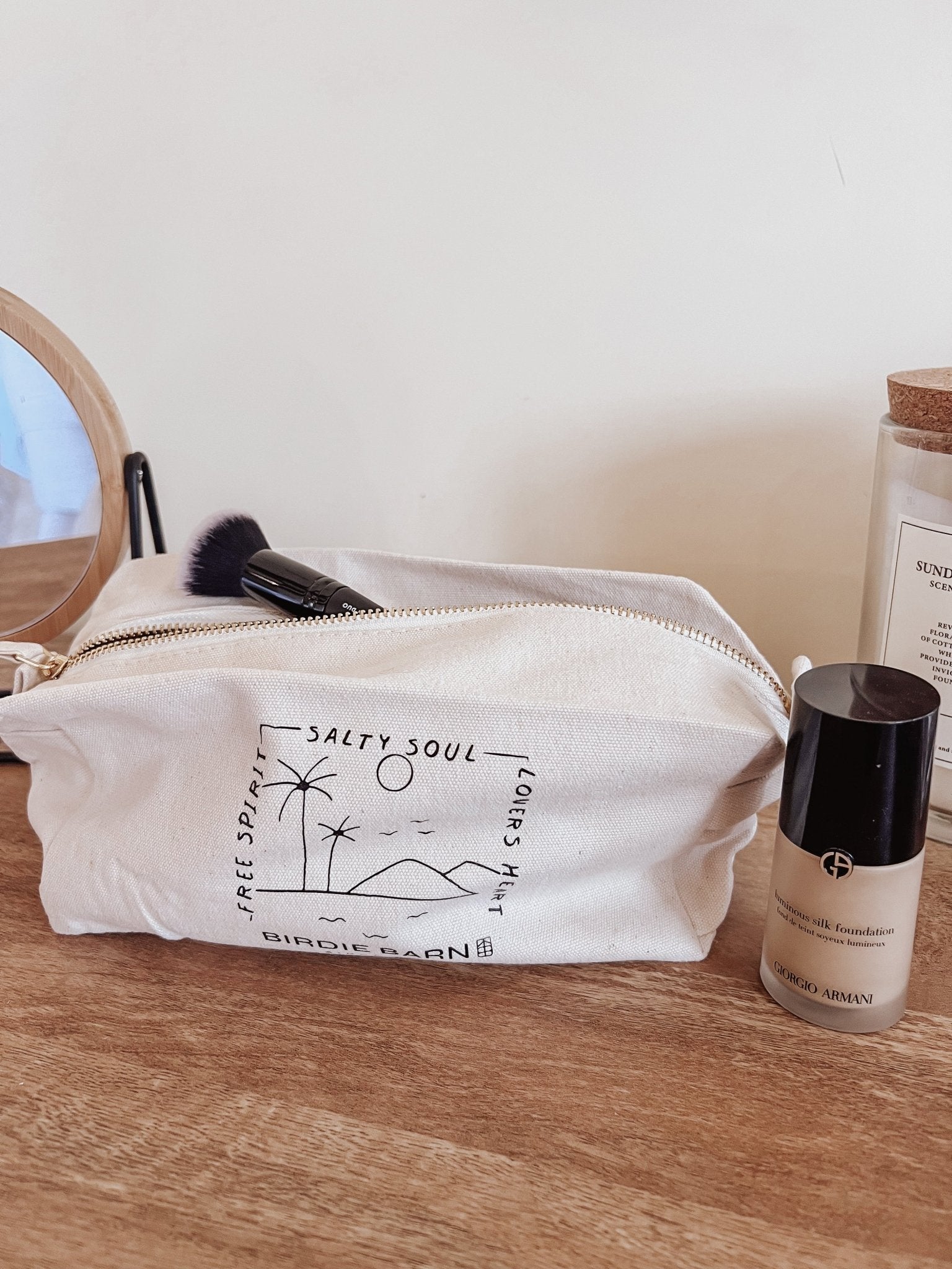 Canvas Wash Bag - Birdie Barn