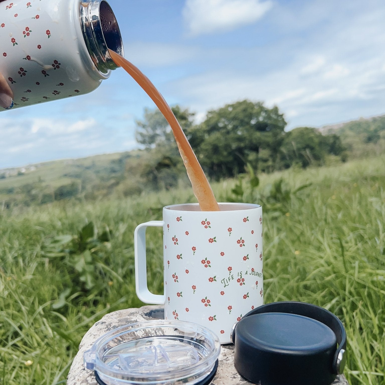 Flower Journey 12oz Tum - Mug - Orange - Birdie Barn