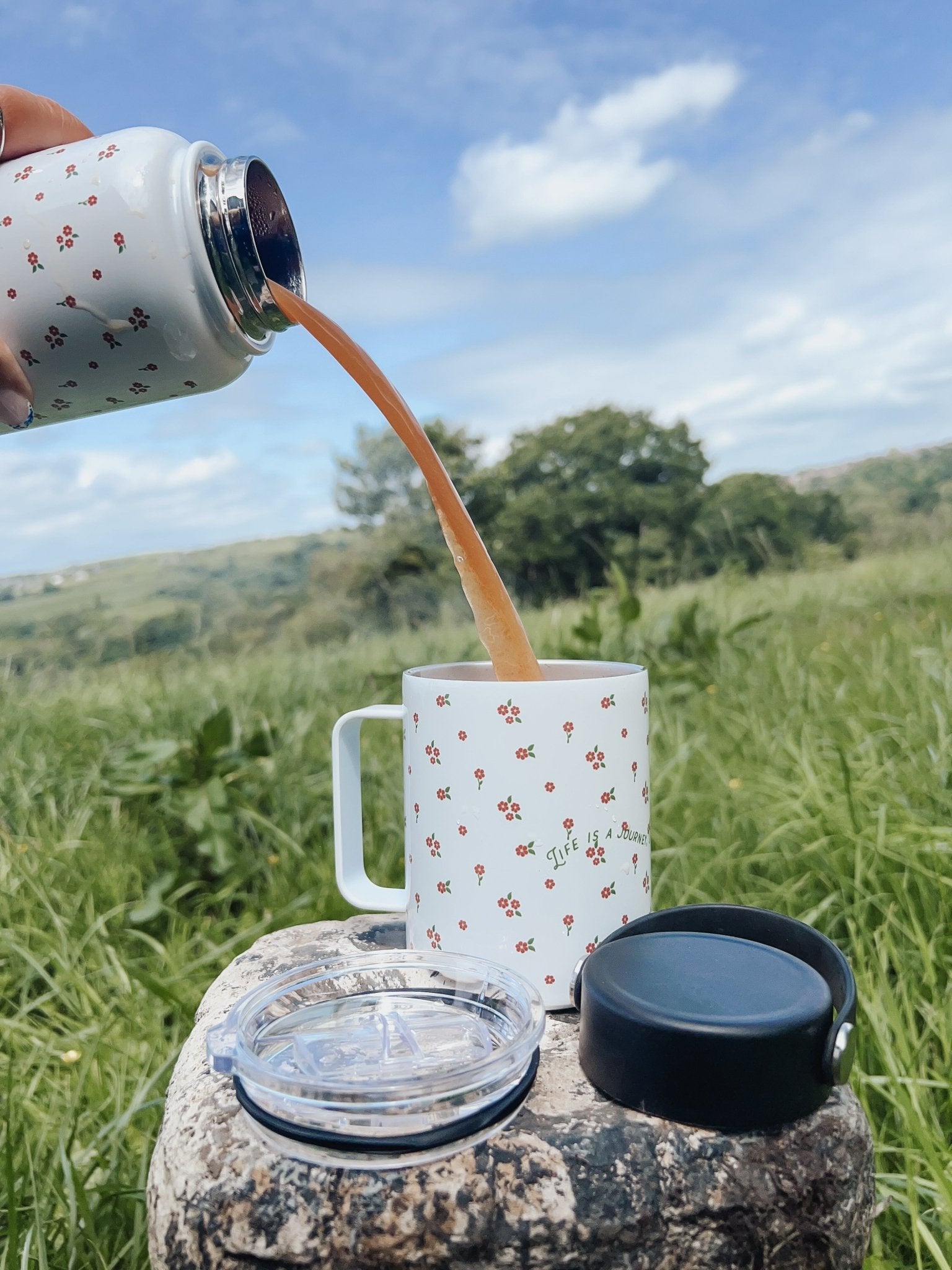 Flower Journey 12oz Tum - Mug - Orange - Birdie Barn