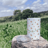 Flower Journey 12oz Tumbler - Orange - Birdie Barn