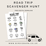 Free Road Trip Scavenger Hunt Download - Birdie Barn