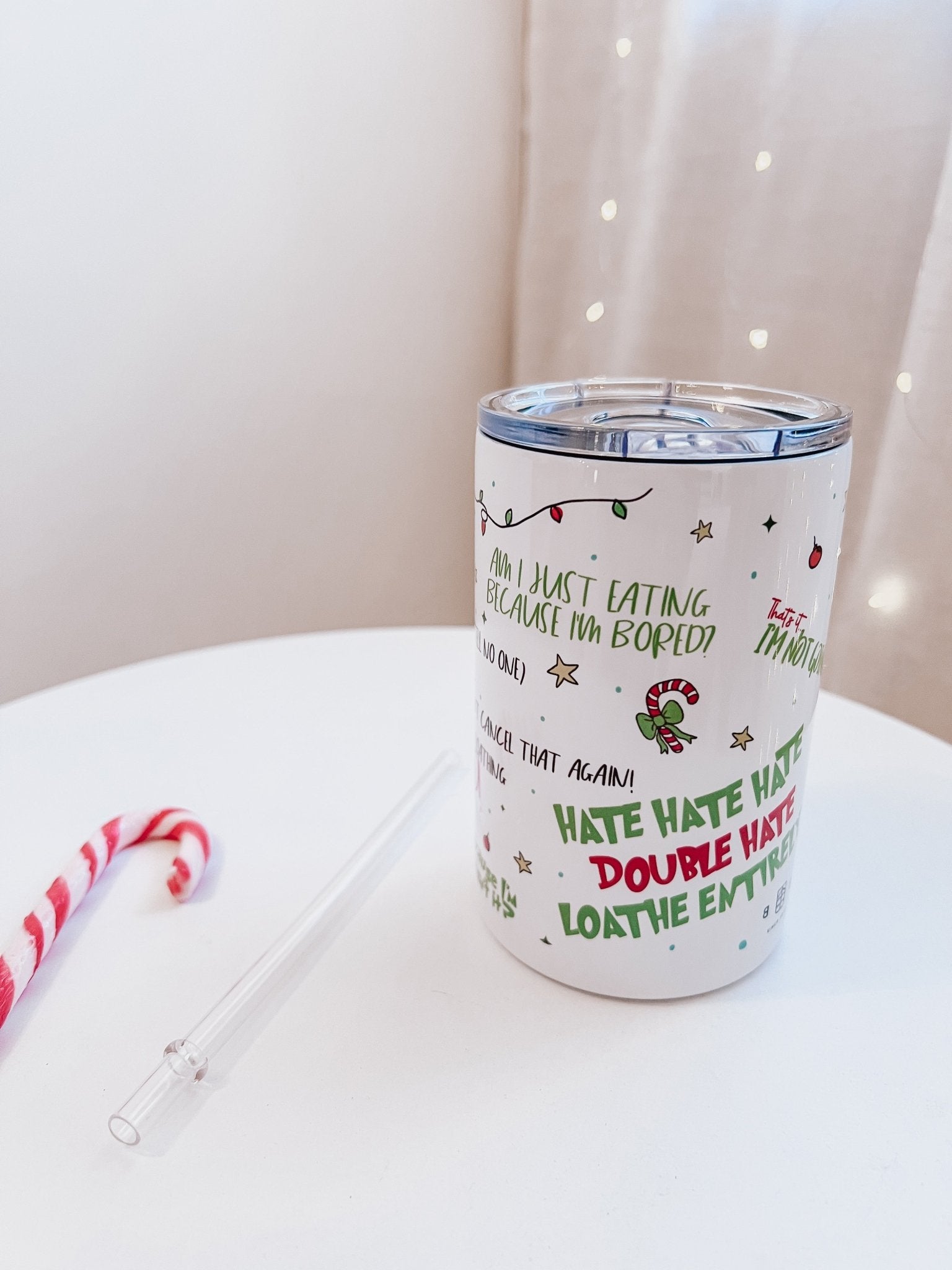 Funny Christmas Quotes 12oz Tumbler - Birdie Barn