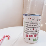 Funny Christmas Quotes 12oz Tumbler - Birdie Barn