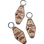 Happy Camper Wooden Keychain - Birdie Barn