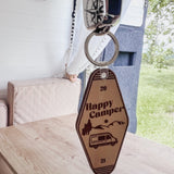 Happy Camper Wooden Keychain - Birdie Barn