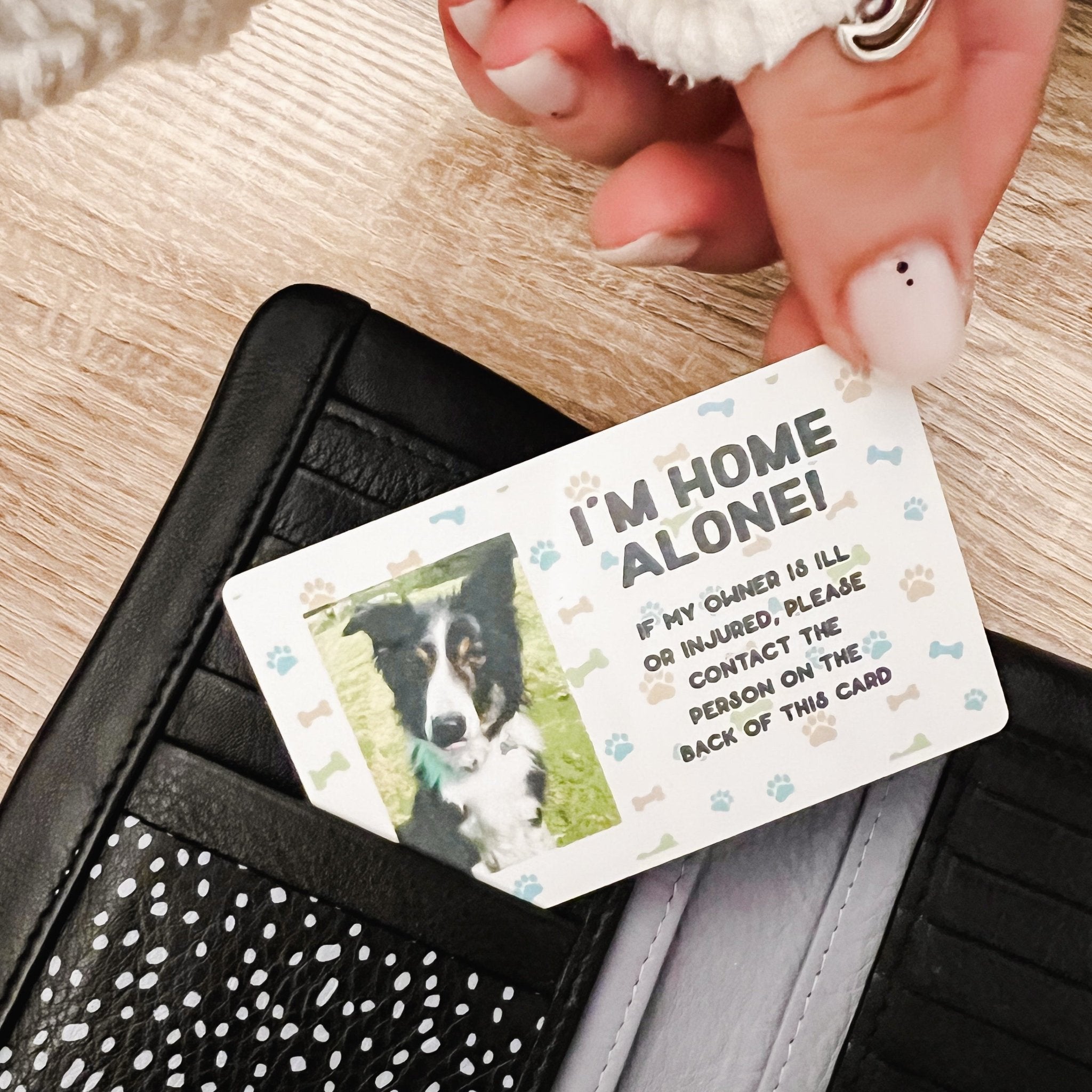 In Case Of Emergency I'm Alone Personalised Pet Card - Birdie Barn