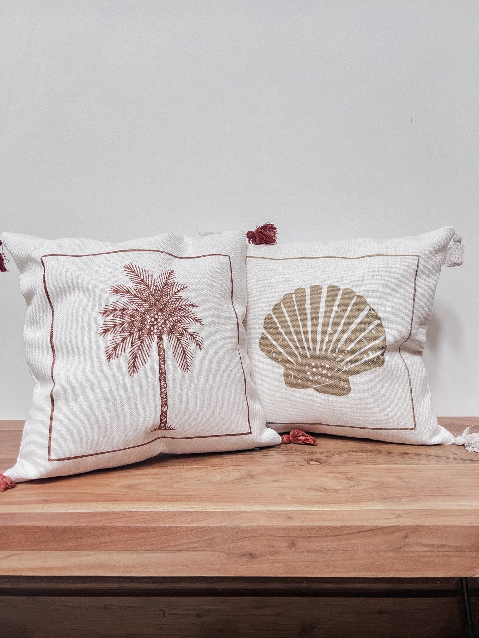 Palm Tree Linen Effect Cushion Cover - Birdie Barn