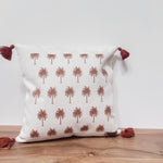 Palm Tree Linen Effect Cushion Cover - Birdie Barn