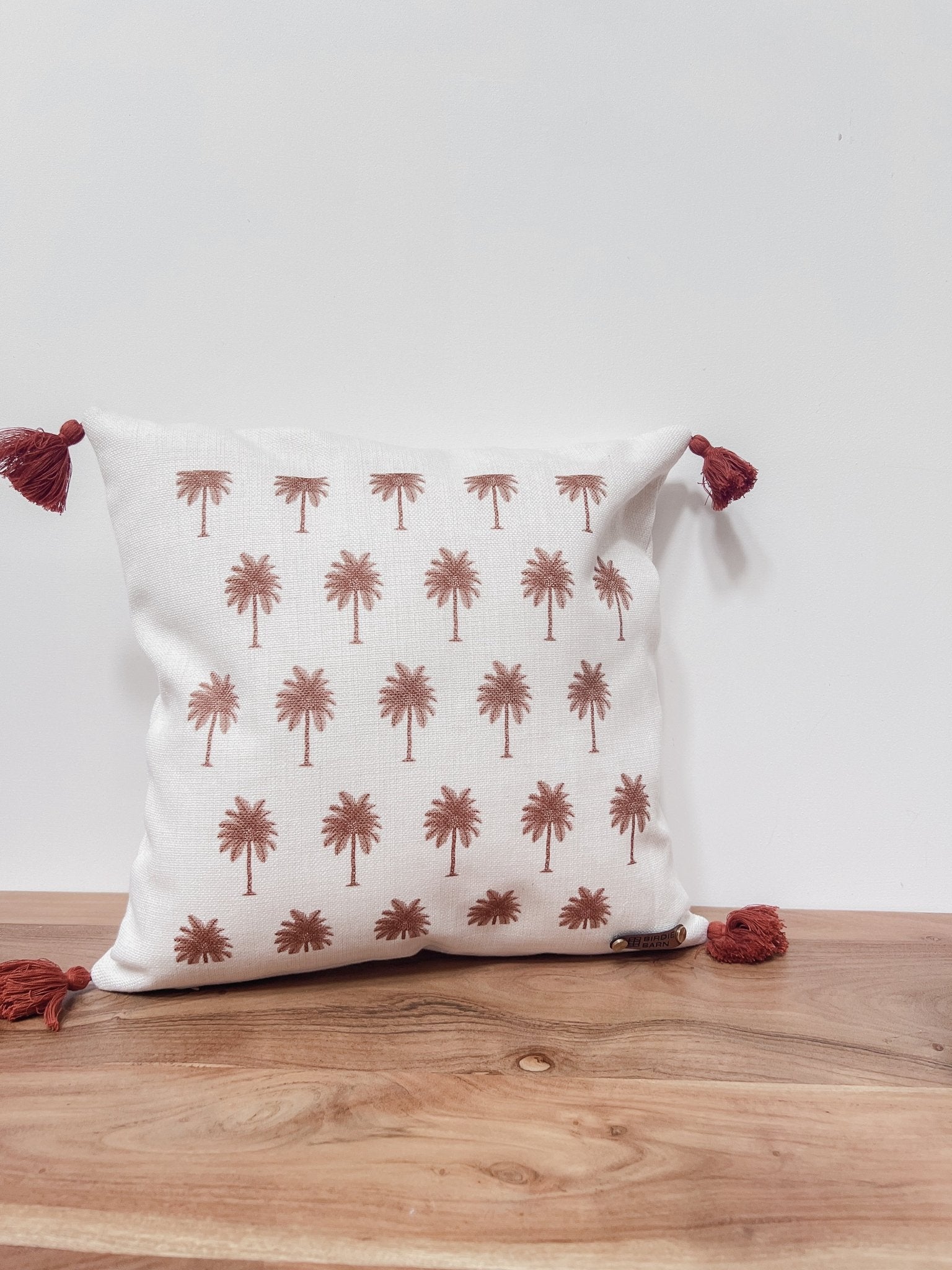 Palm Tree Linen Effect Cushion Cover - Birdie Barn