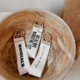 Personalised Linen Effect Keychains - Birdie Barn