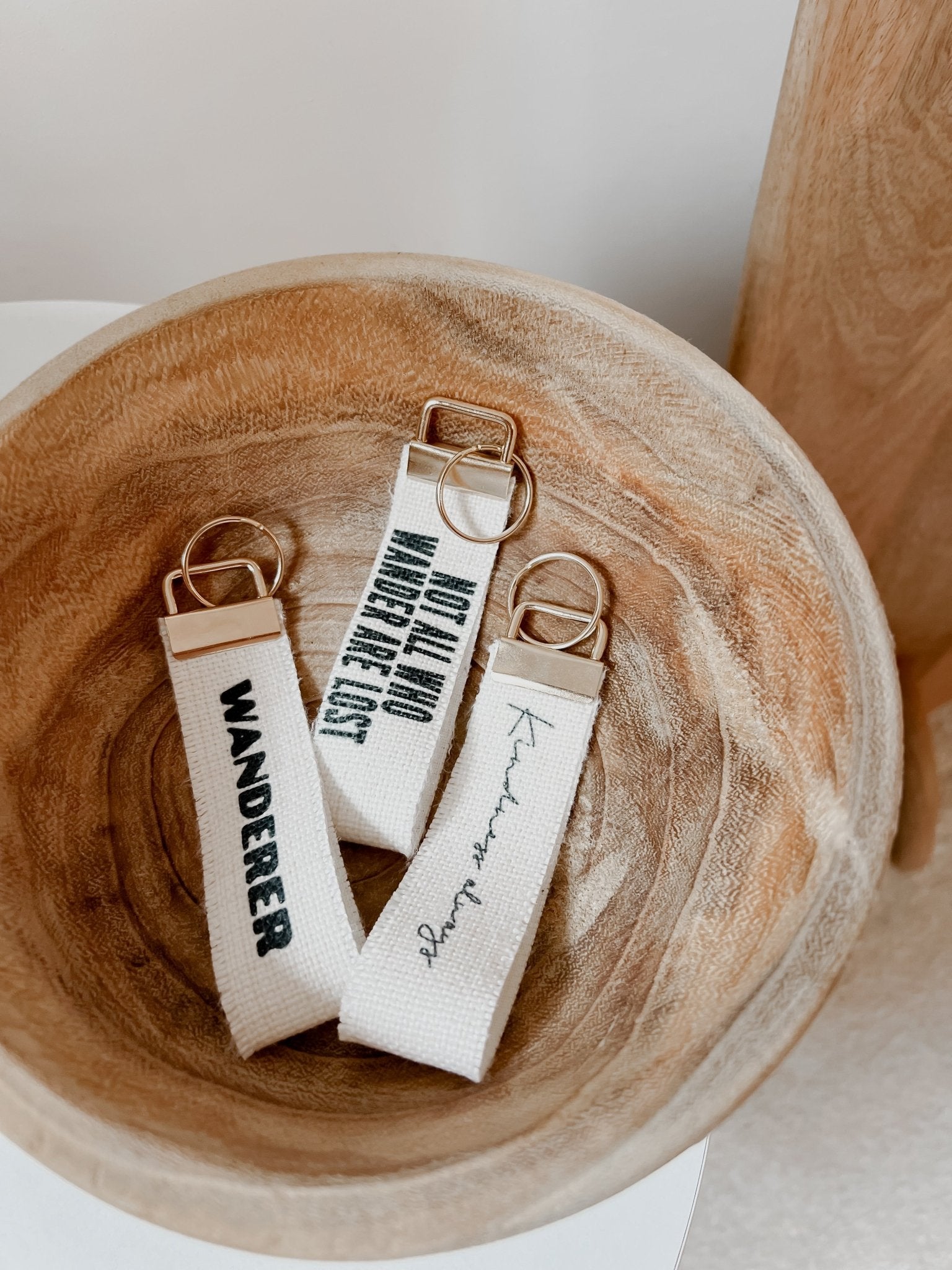 Personalised Linen Effect Keychains - Birdie Barn