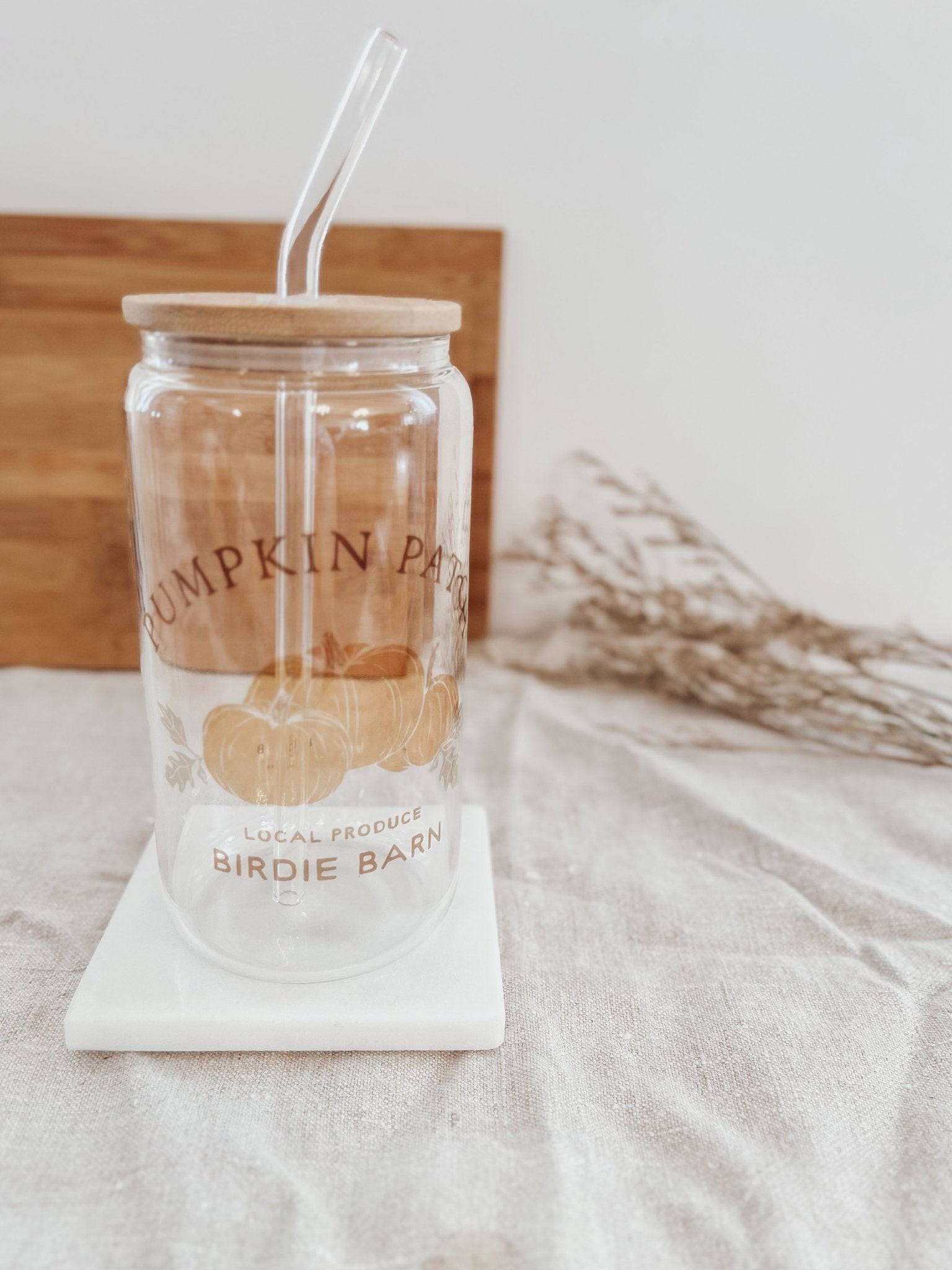 Pumpkin Patch Glass Tumbler - Birdie Barn