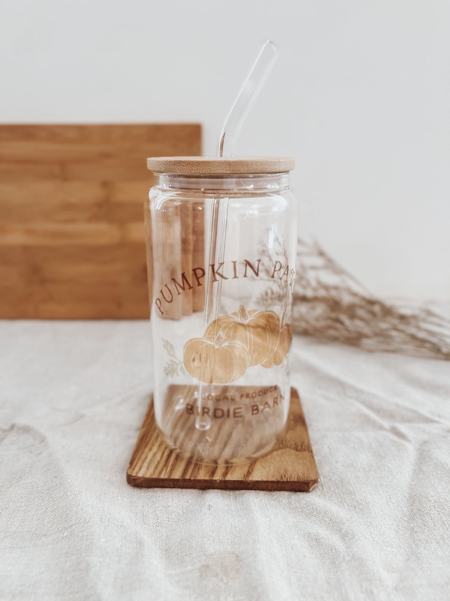 Pumpkin Patch Glass Tumbler - Birdie Barn