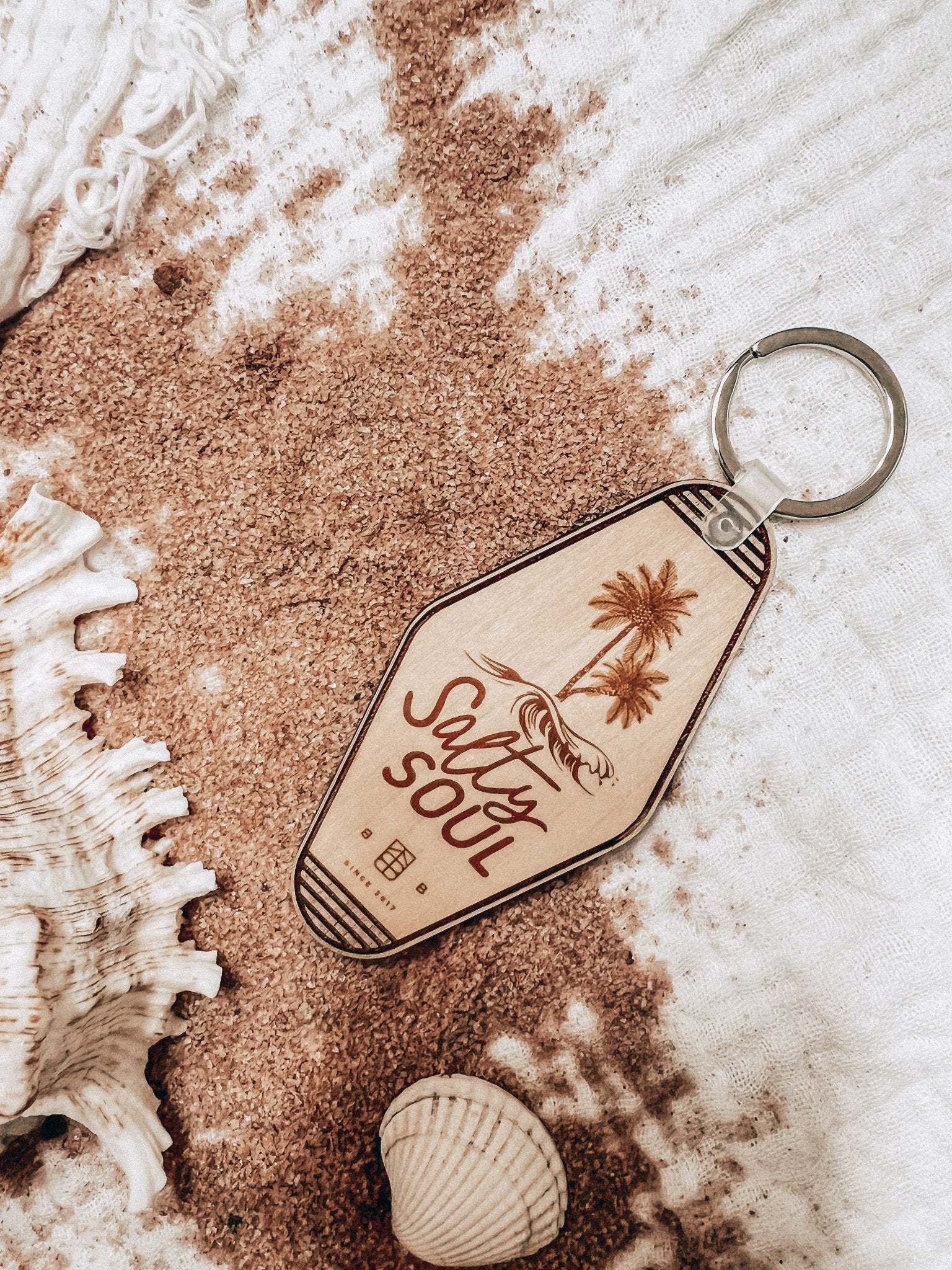 Salty Soul Wooden Keychain - Birdie Barn