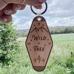 Wild + Free Wooden Keychain - Birdie Barn