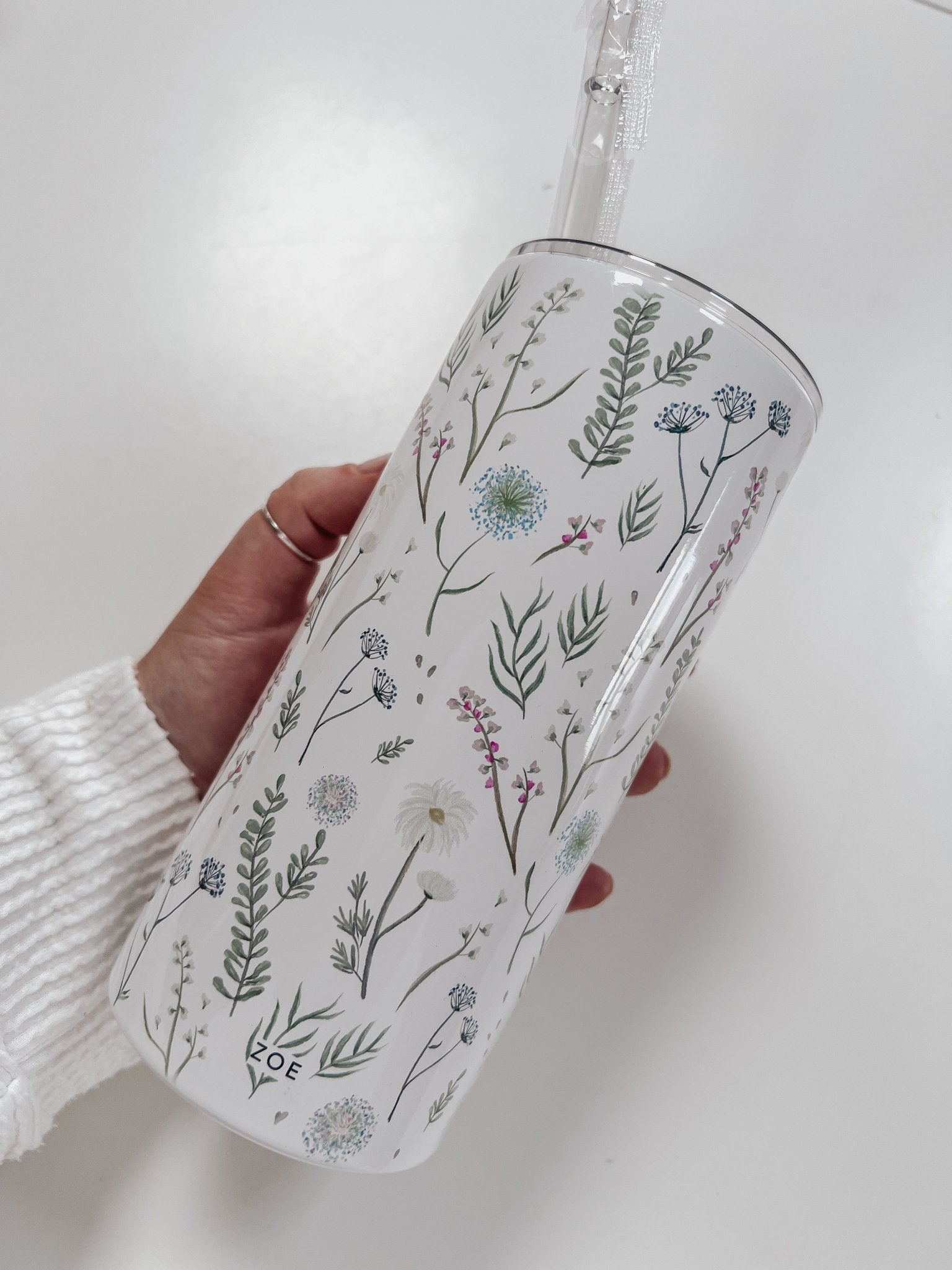 Wildflower 20oz Straight Tumbler - ZOE - Birdie Barn